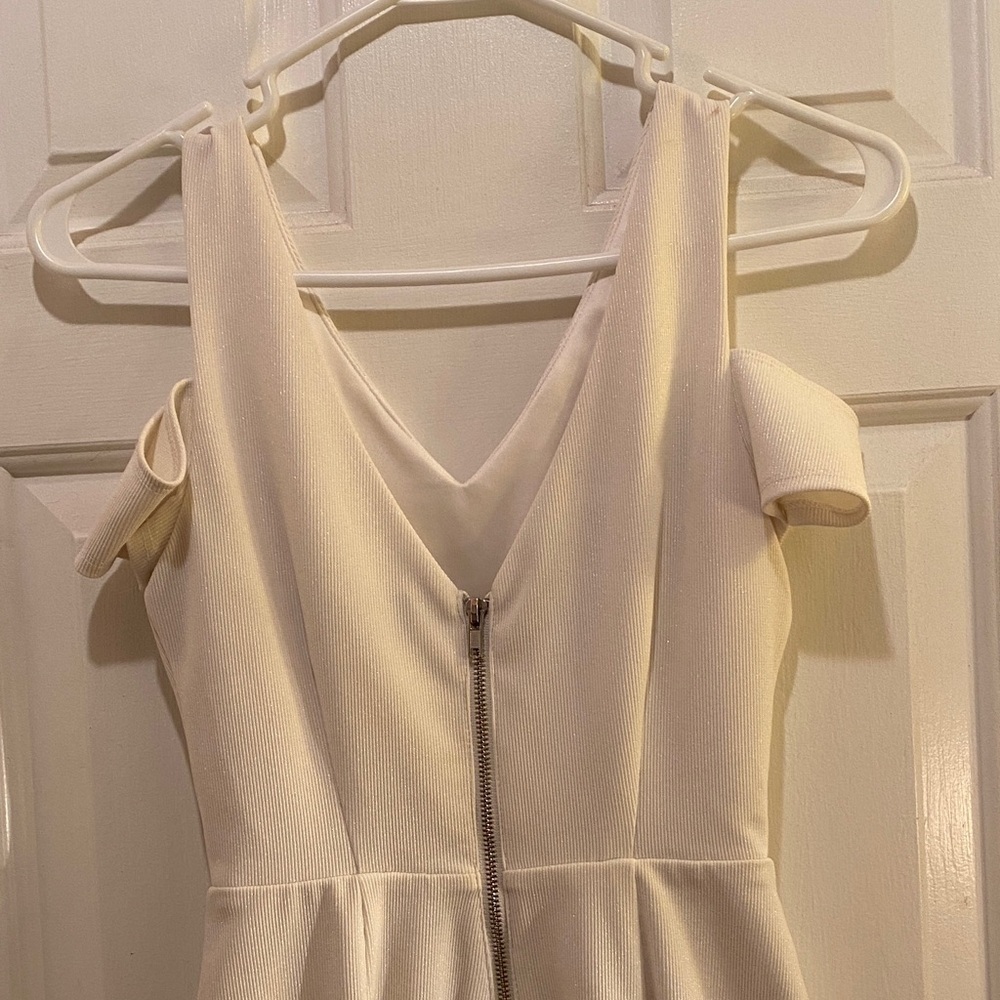 Speechless Cream Off-Shoulder Mini Dress - Picture 7 of 10